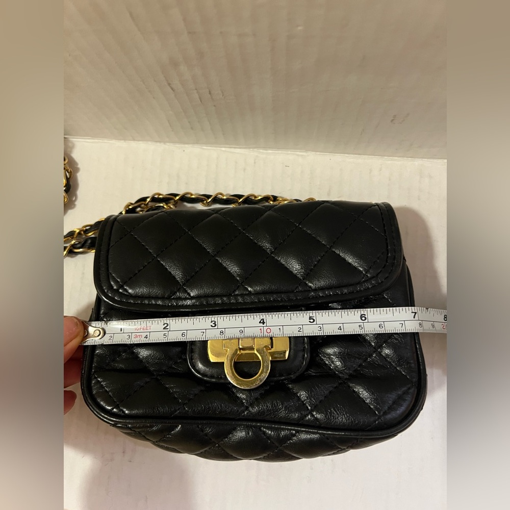 Torini Black Small Tote Purse 100% Cuero Argentino $1125 - Picture 8 of 11